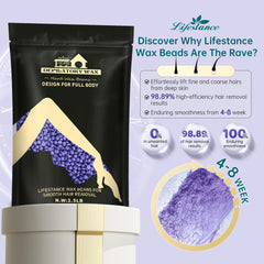 Lifestance lavender wax beads melting in warmer for gentle application