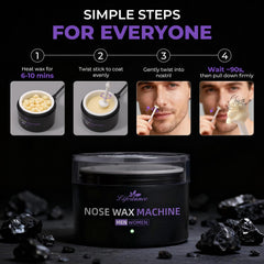 Lifestance Nose Wax Kit 120g wax beans offer longer sessions between refills.
