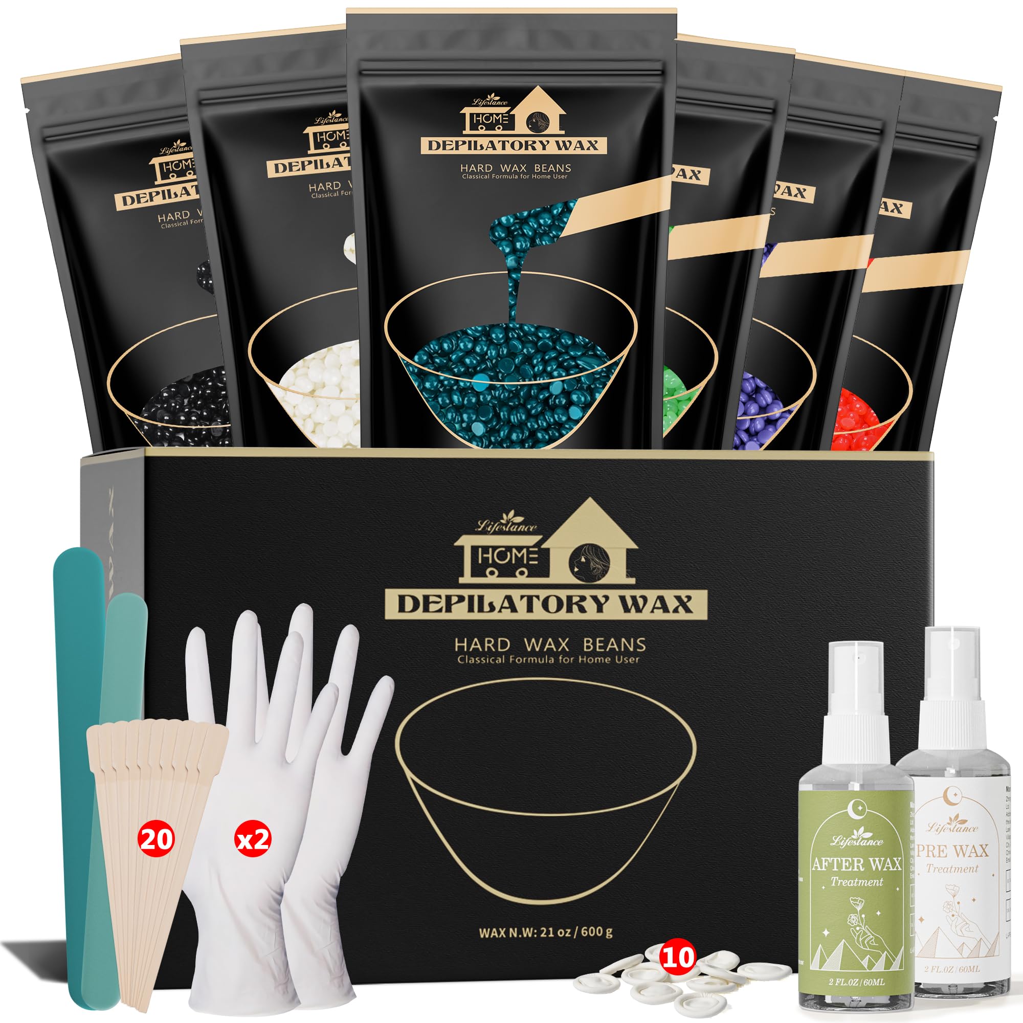 Lifestance wax beads set packaging, premium presentation for gifting