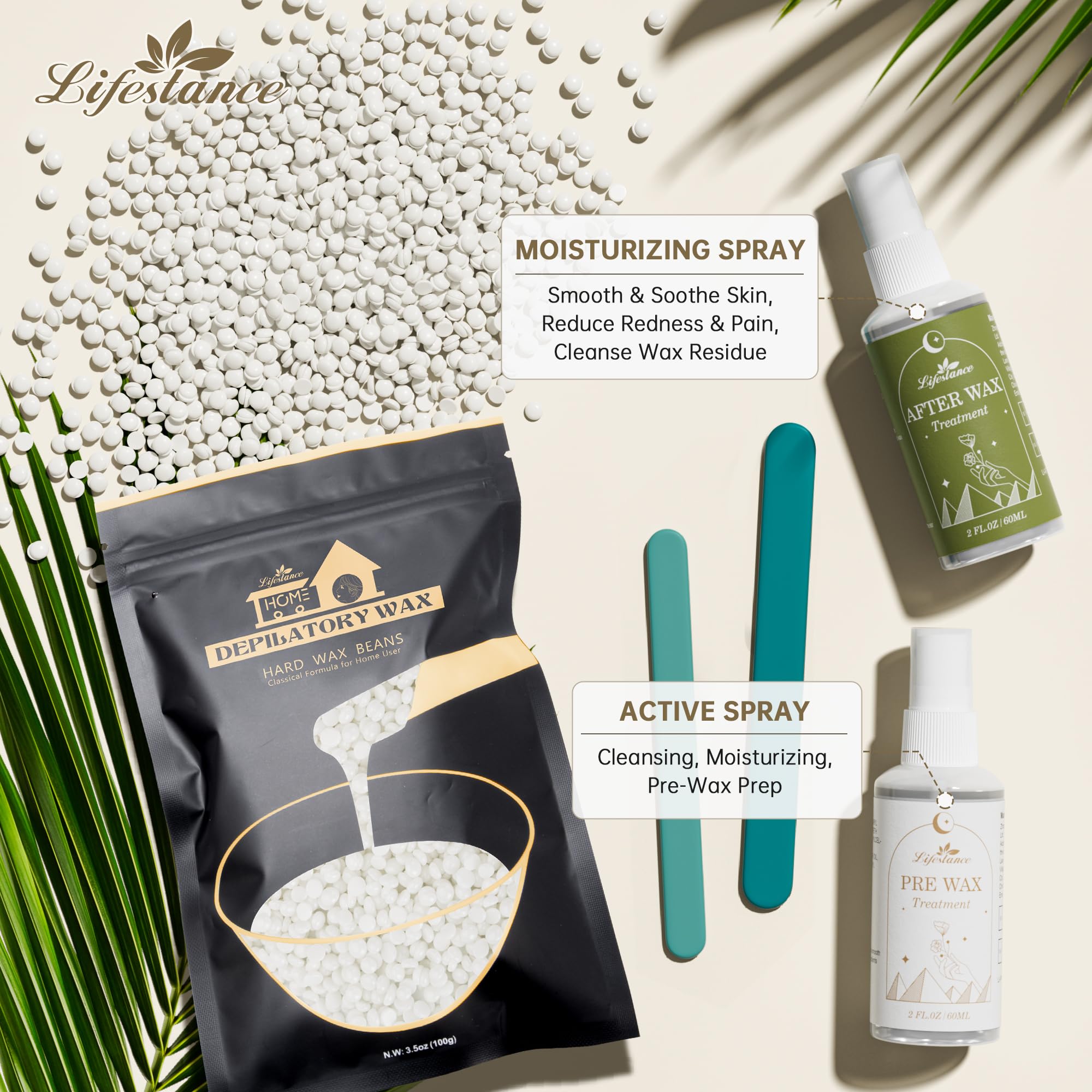 Lifestance scented wax beads offer five aromas for mood-friendly waxing sessions.