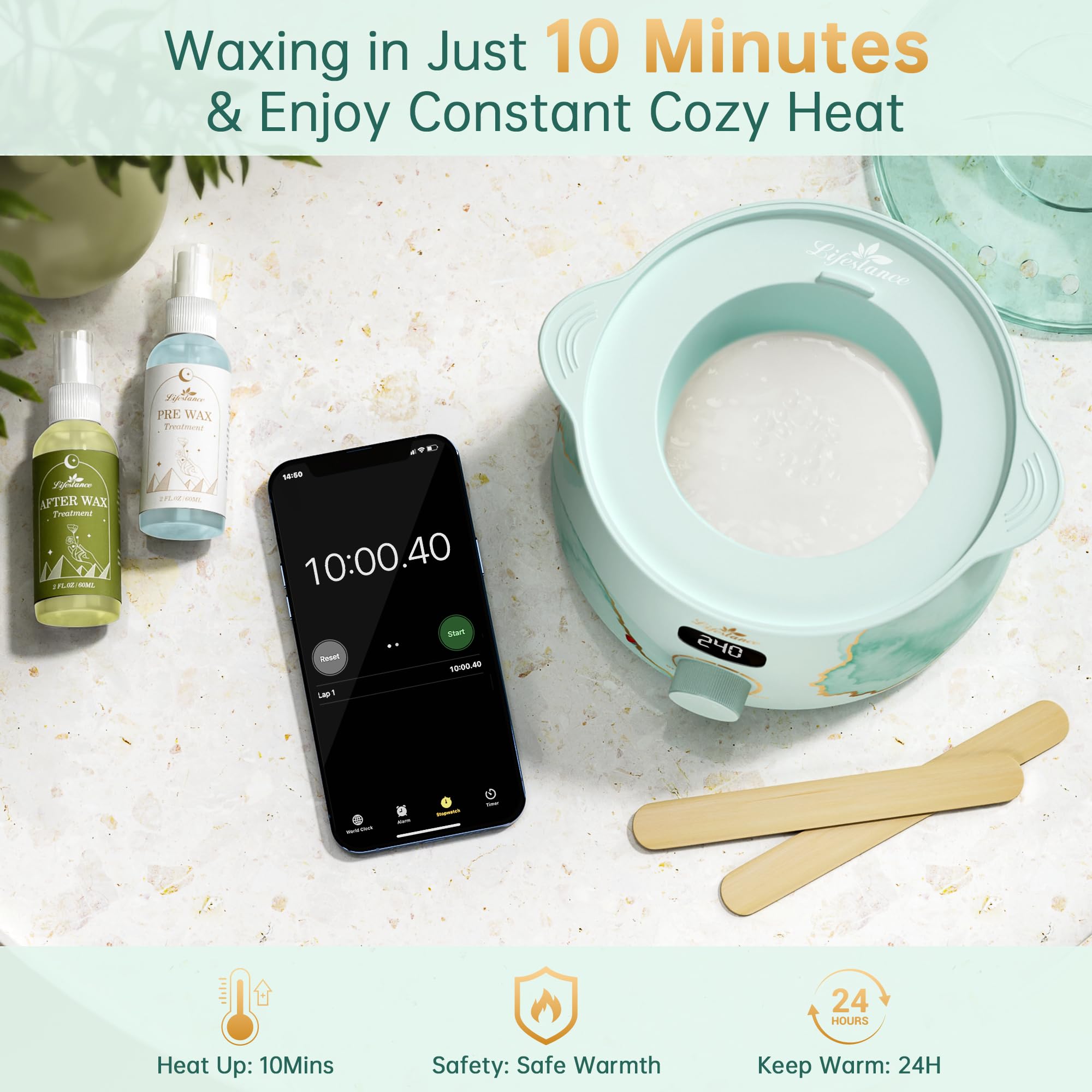 Lifestance silicone wax pot liner for easy cleanup after waxing