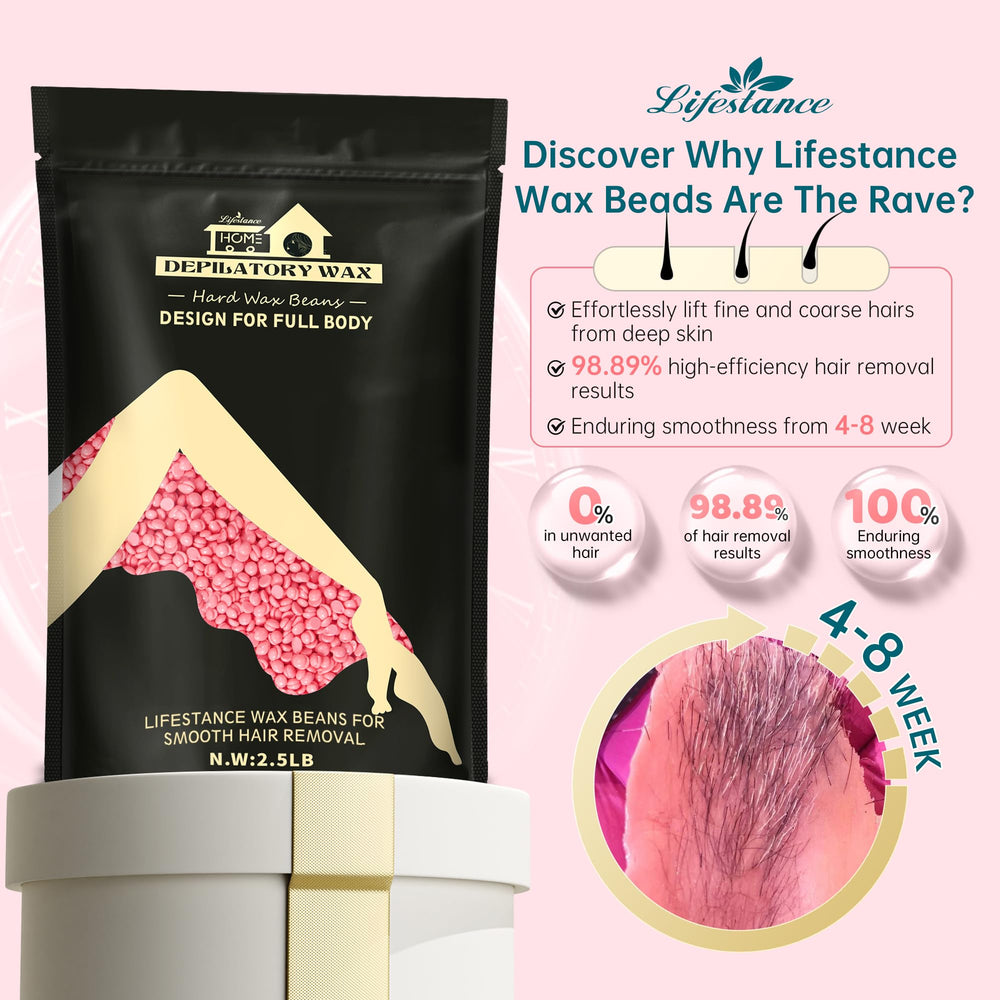 Included applicators for precise waxing around eyebrows and face.