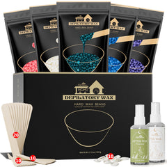 Lifestance wax beads set collection shown for at-home salon-quality waxing sessions.