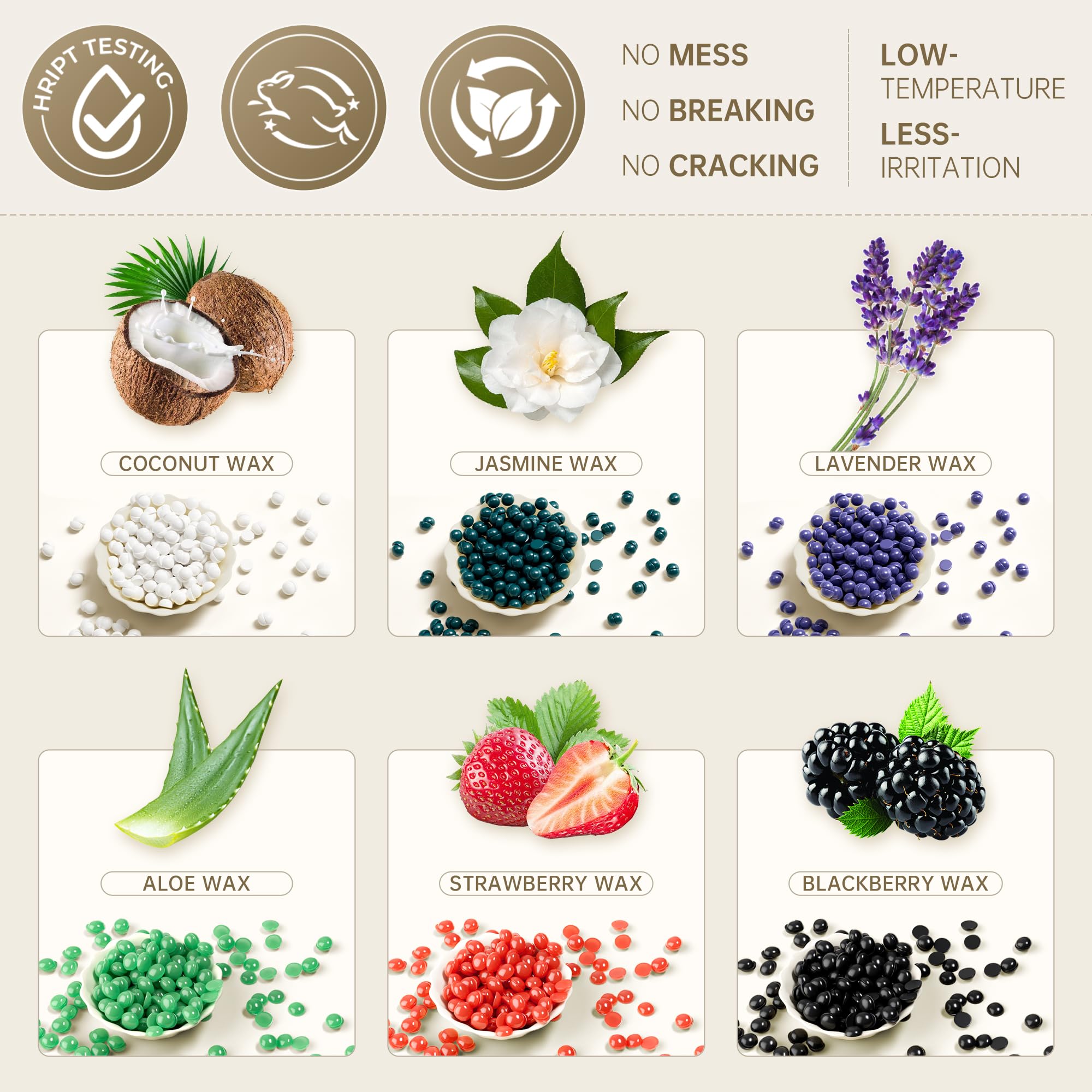 Lifestance wax beads varieties in tins showing six scent options