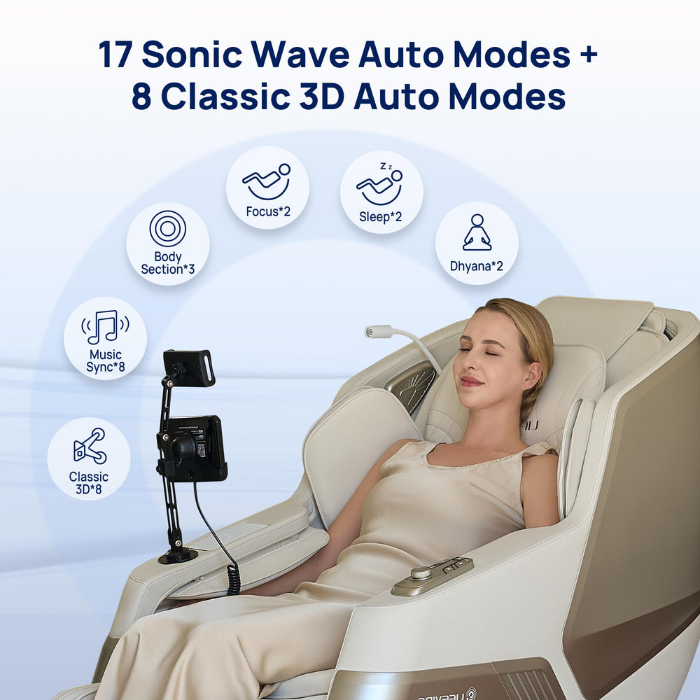 Lifevibe 150-degree zero gravity recline for weightless comfort.
