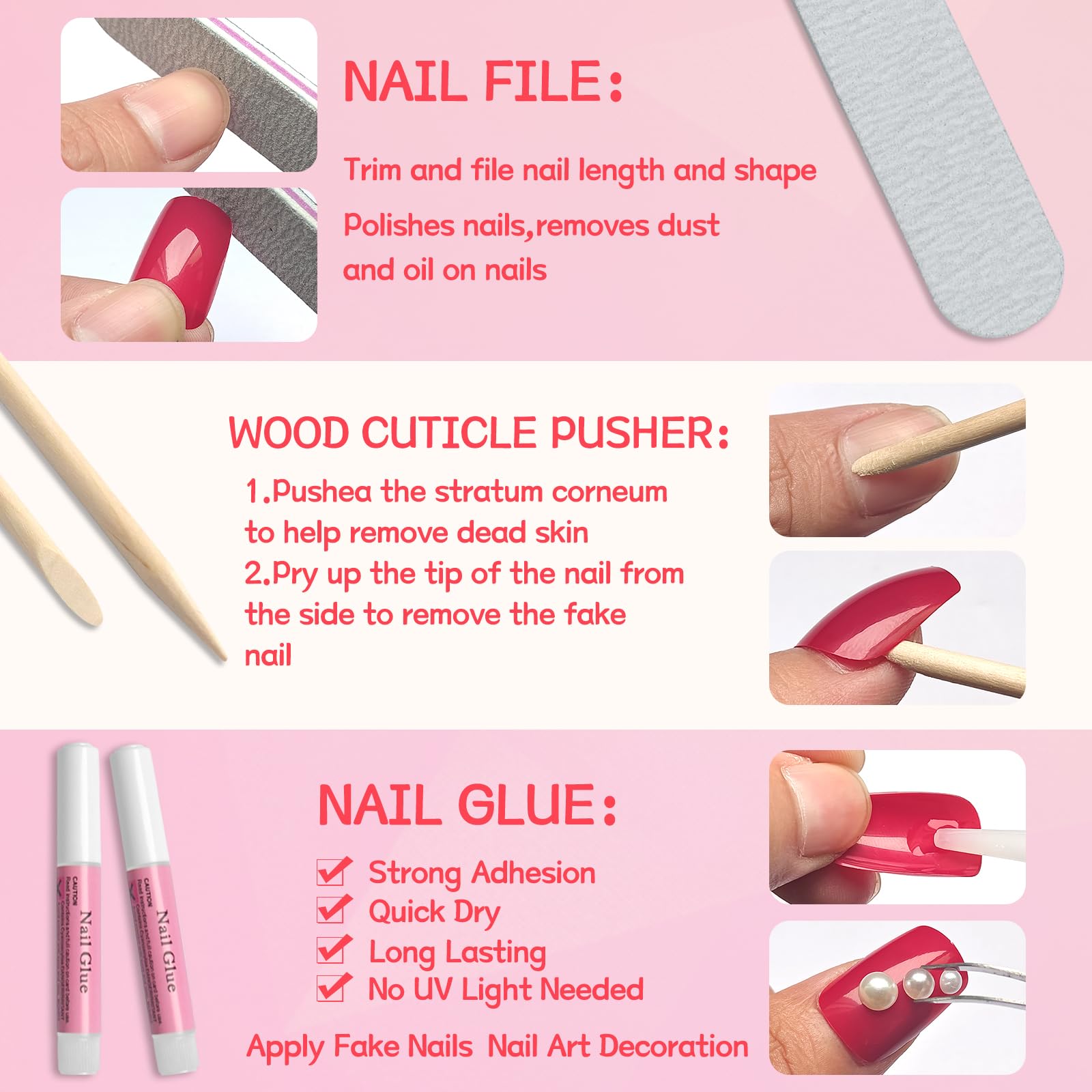 Lifextol nail file and stick help clean removal and shaping
