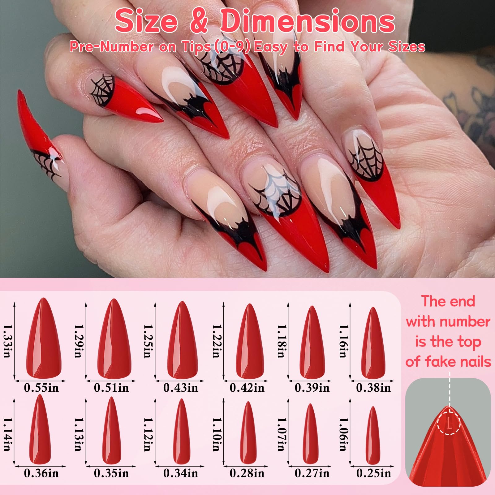 Lifextol stiletto nails close-up with glossy finish on slender tips