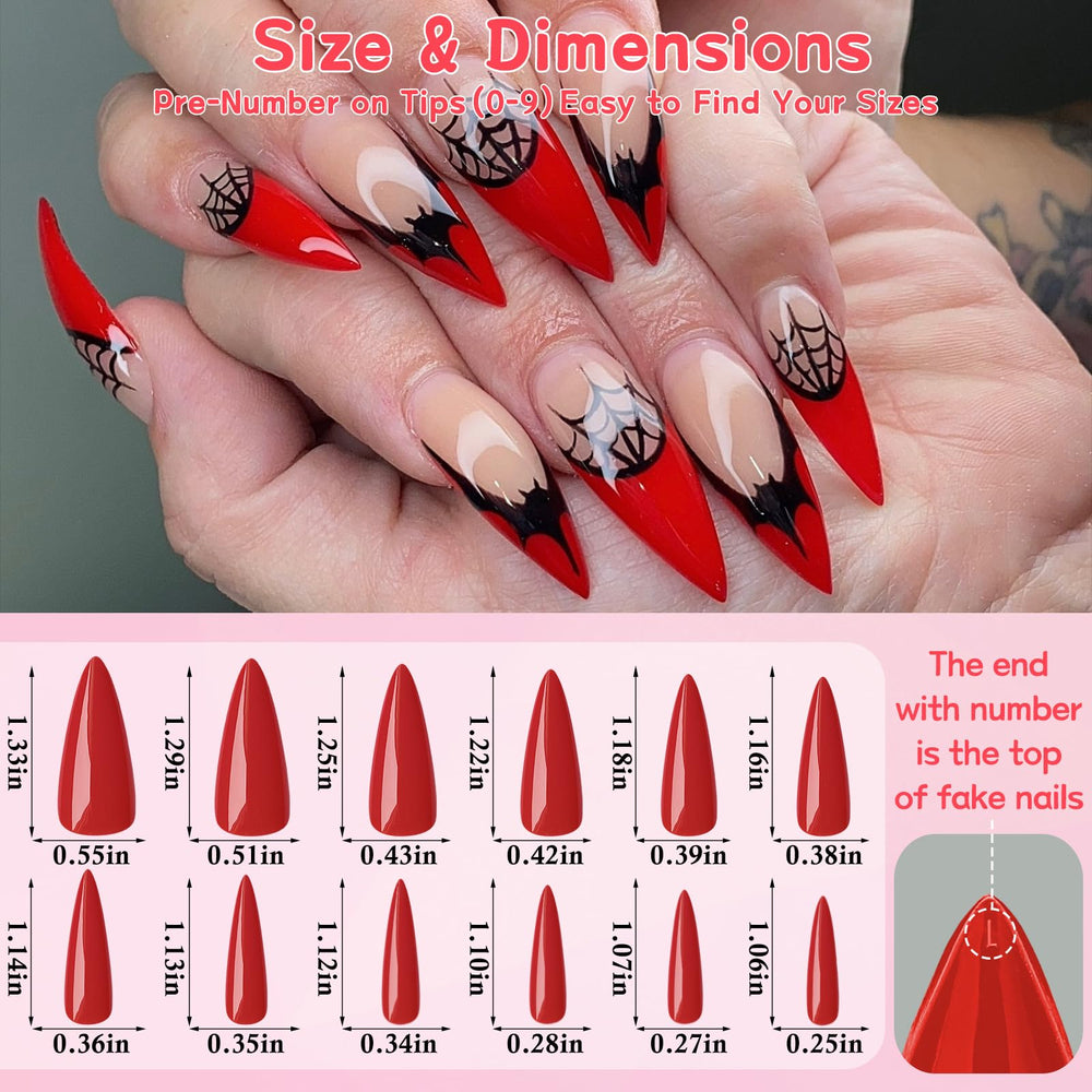 Lifextol stiletto nails close-up with glossy finish on slender tips