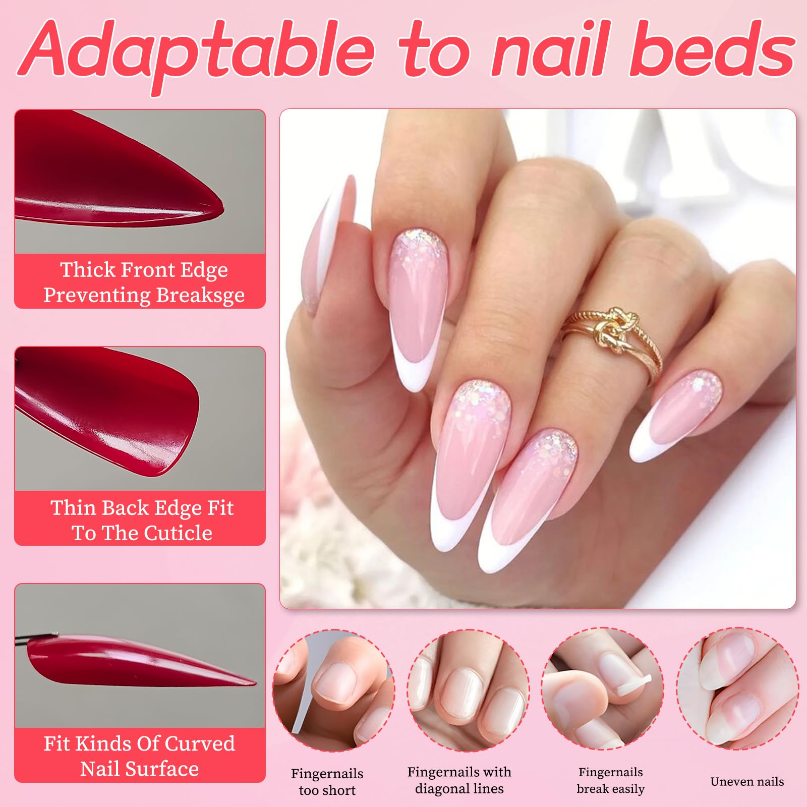 Lifextol stiletto nails color variety with 24 options for every outfit