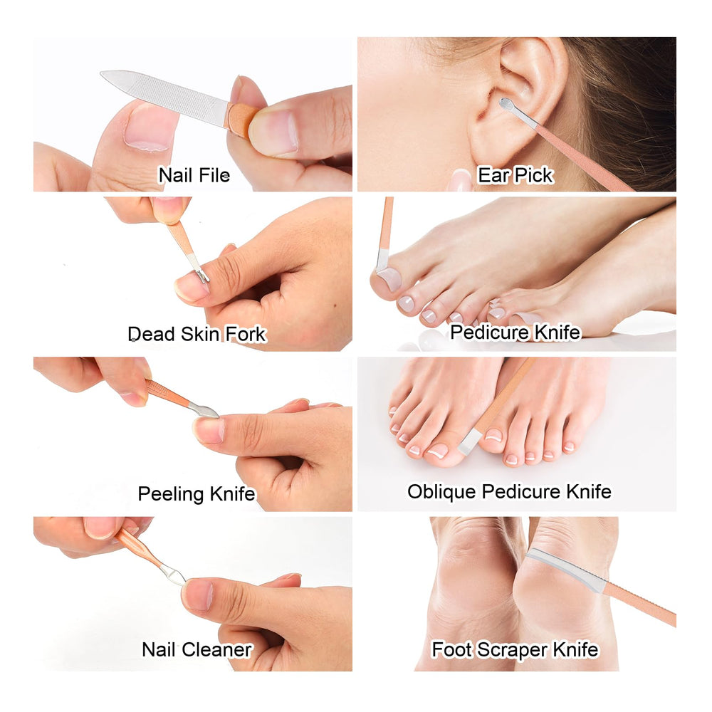 Hands using LifHap grooming tools for nails and brows at home.