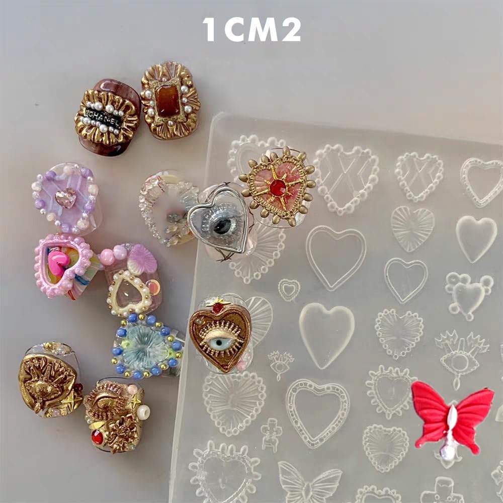 LIFOOST butterfly charm mold for nails, durable silicone with easy release