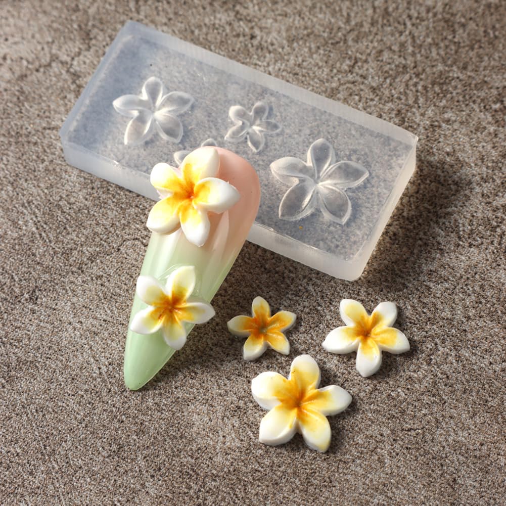 LIFOOST silicone nail-art mold cherry blossom closeup shows fine petal texture.