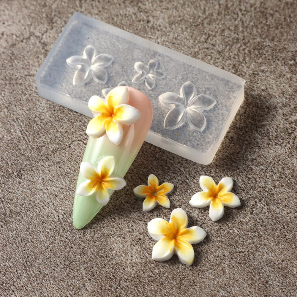 LIFOOST silicone nail-art mold cherry blossom closeup shows fine petal texture.