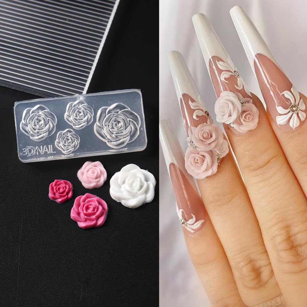 LIFOOST silicone nail-art mold petunia closeup emphasizes graceful curves.