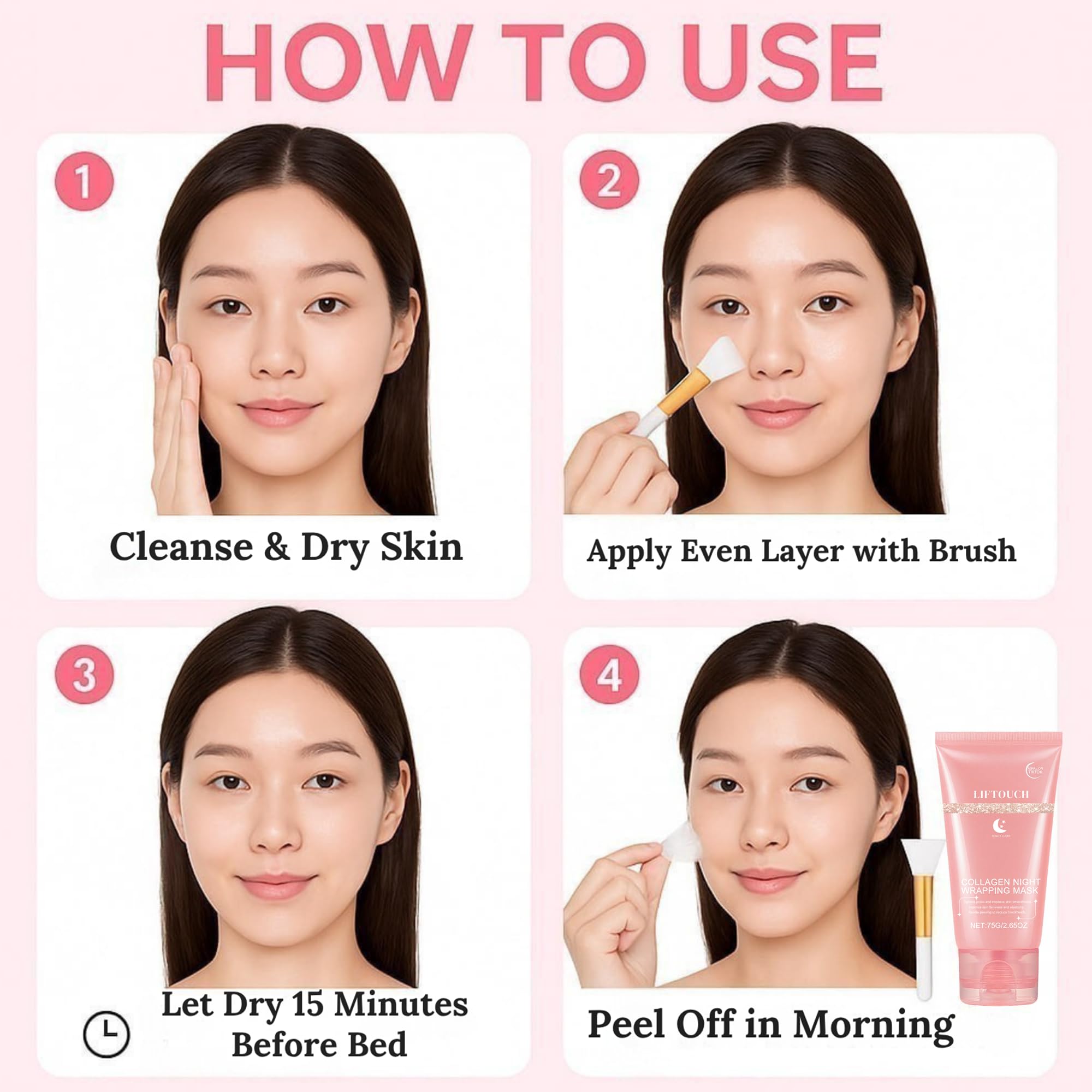 Glass skin-like glow expected after consistent Liftouch use