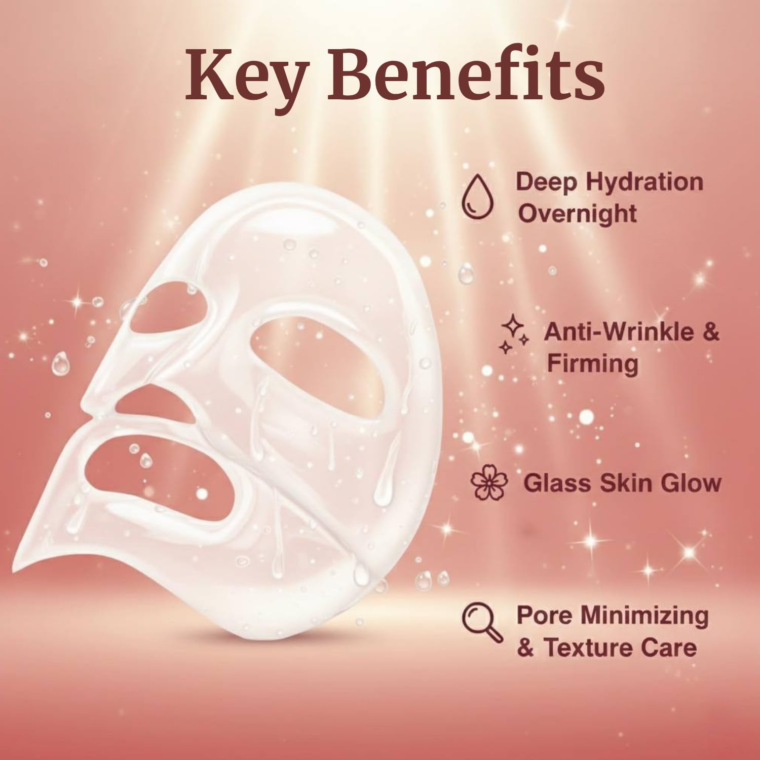 Liftouch Korean Overnight Collagen Mask unfolded hydrogel sheet for easy use