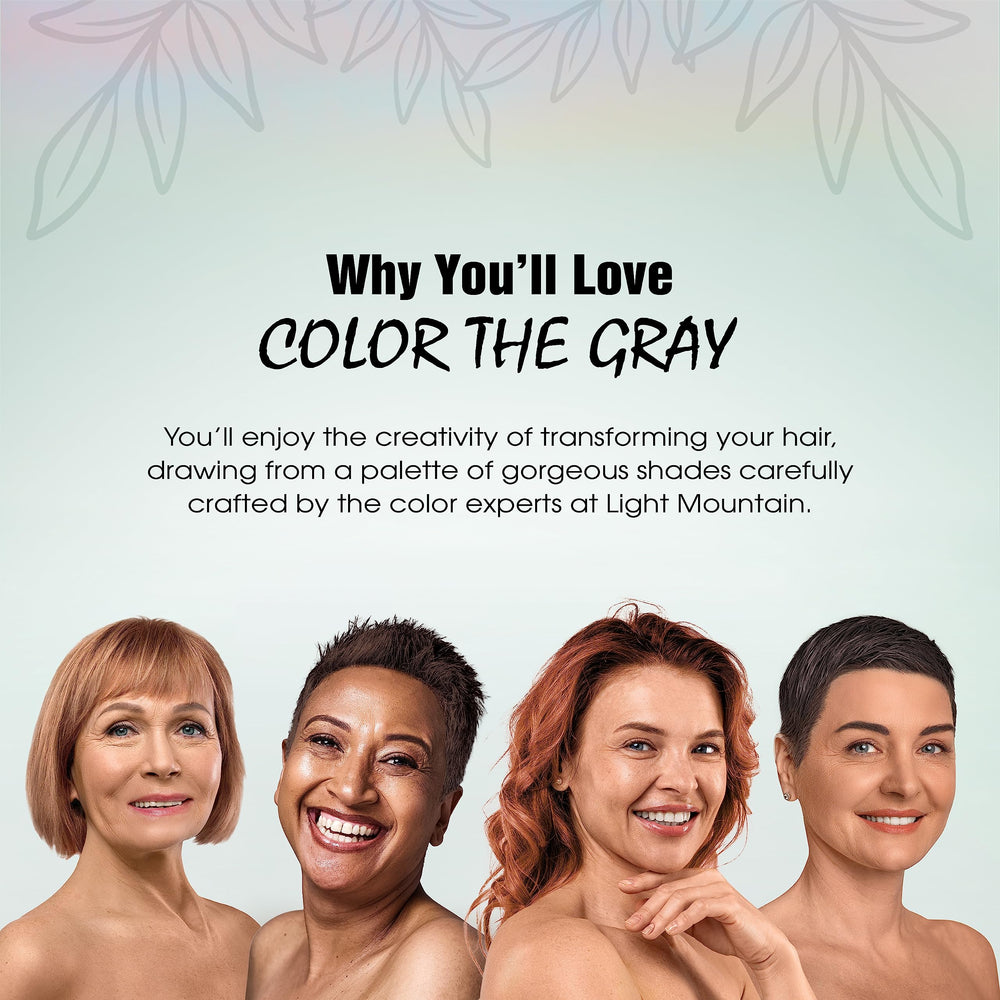 Applying Light Mountain Henna color to hair for natural coverage
