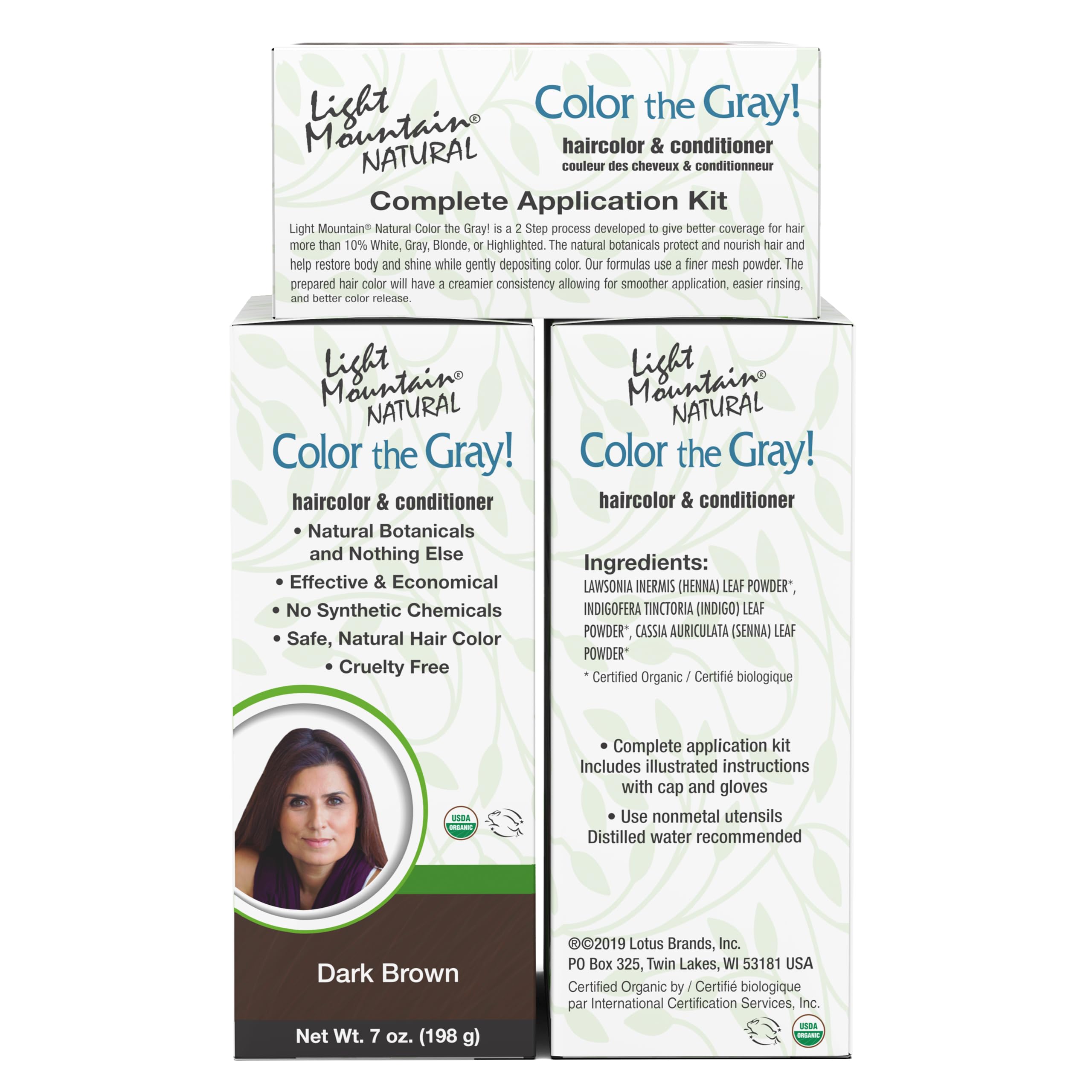 Packaging close-up showing two-step system and usage guidance