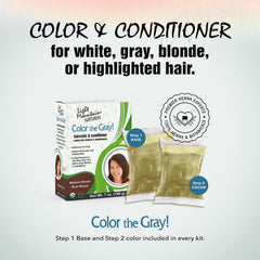 Light Mountain Henna step-2 powder ready to mix for lasting gray coverage