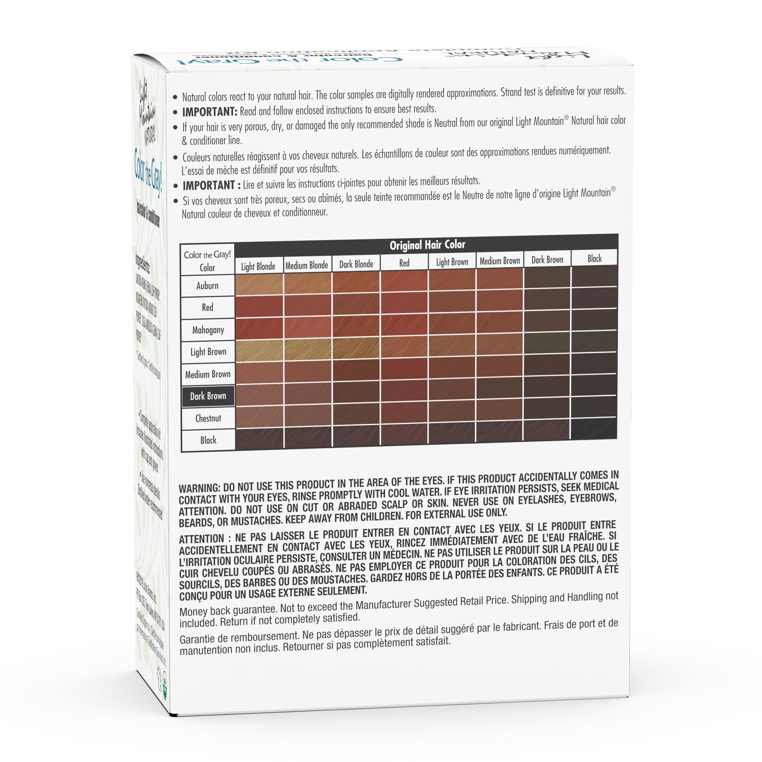 Rinse step reveals durable dark brown results with even tone