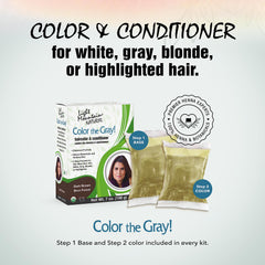 Light Mountain Henna Step 2 color powder for rich dark brown shade