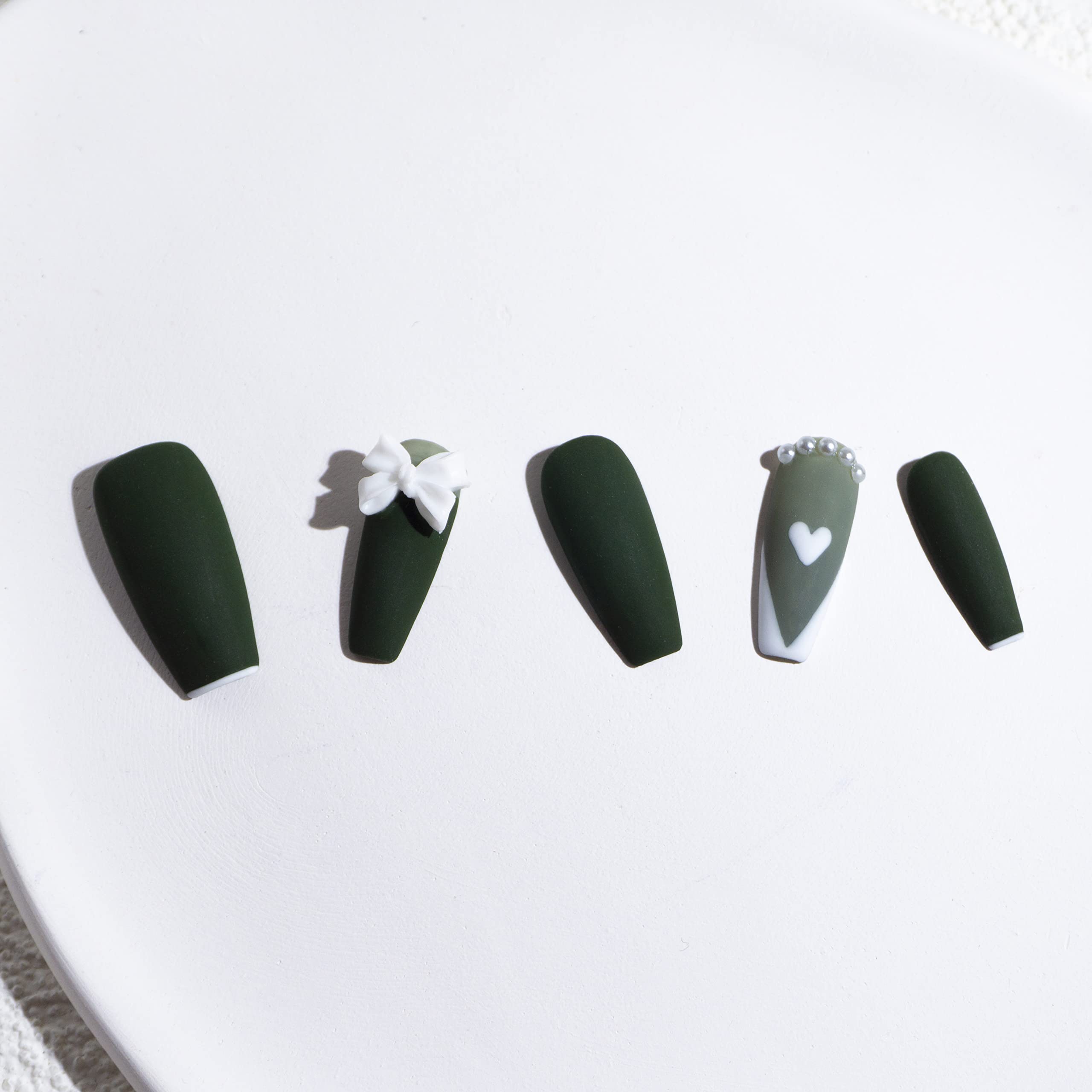 Light Rain hand-painted nails design in progress by an artist for a unique home manicure.