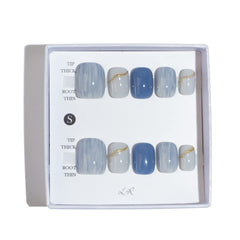 Light Rain handmade press-on nails design close-up for personalized style