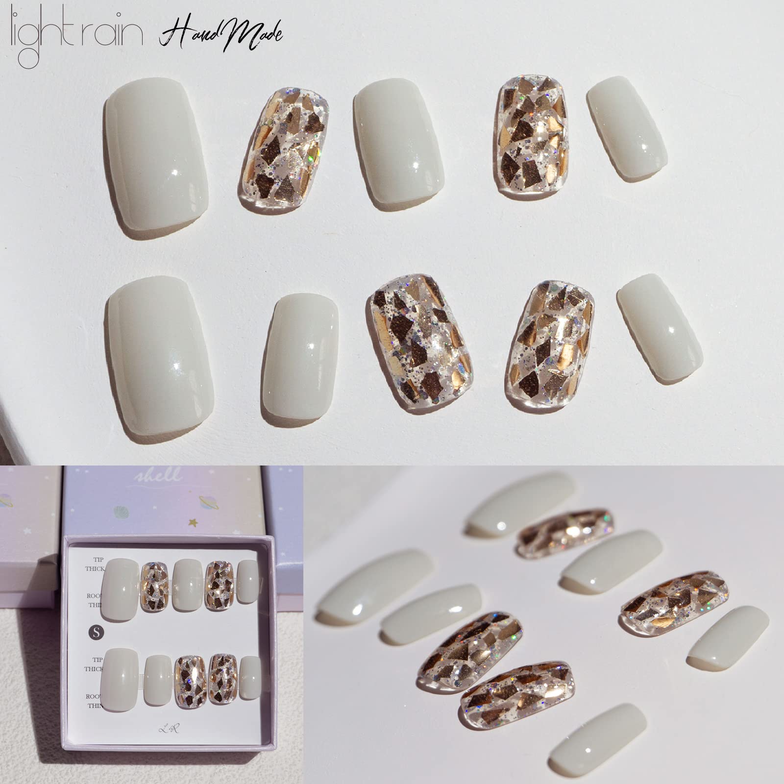 Light Rain 3D artwork detail on nails highlights premium salon-inspired design you will love.
