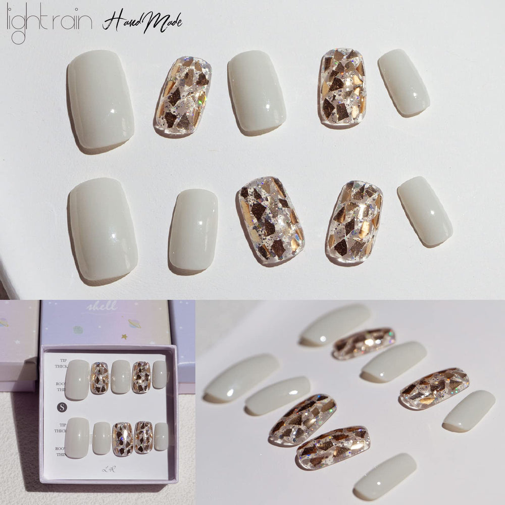 Light Rain 3D artwork detail on nails highlights premium salon-inspired design you will love.