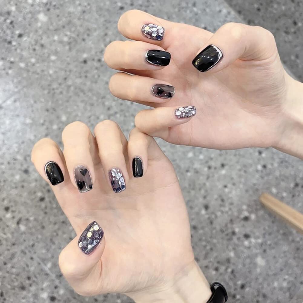 Light Rain hand-made nails front view with salon-quality shine