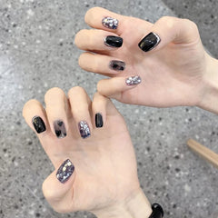 Light Rain hand-made nails front view with salon-quality shine
