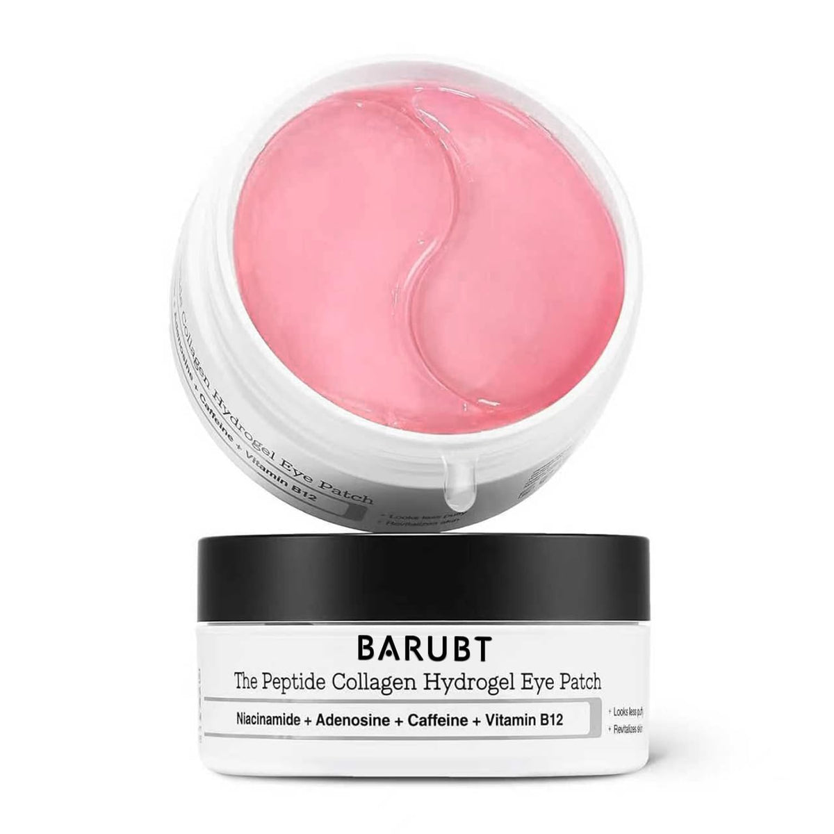 LIHUOMEI Pink Peptides Eye Patch pack front shows soothing hydration benefits