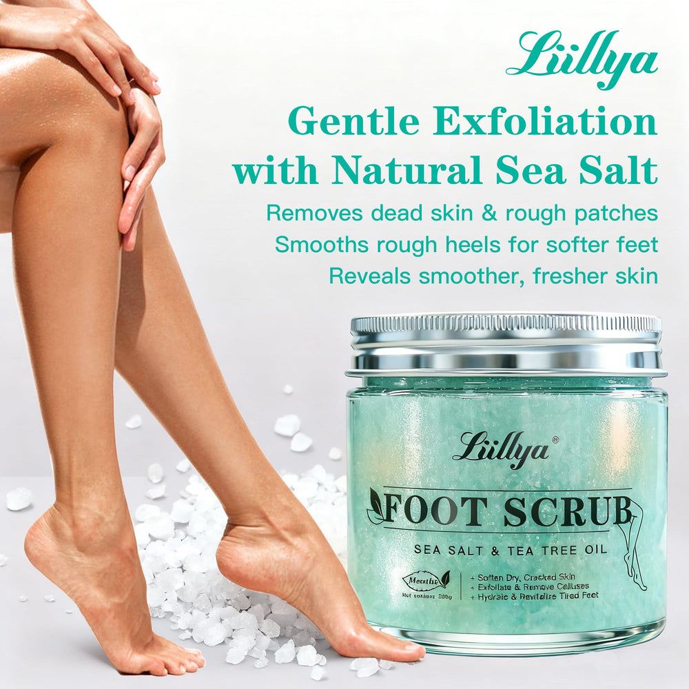 Liillya foot scrub helps remove rough calluses