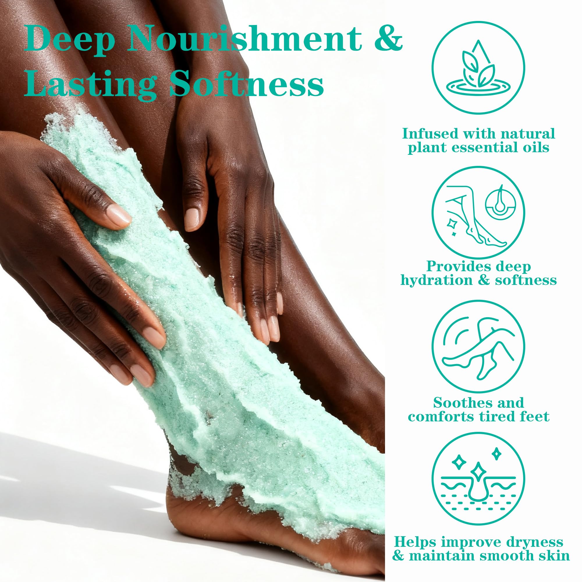 Liillya foot scrub with coconut oil for nourished skin