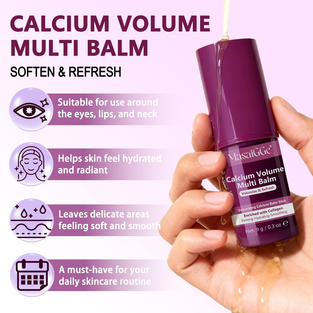 Close-up of liiutry Calcium Multi Balm stick in use