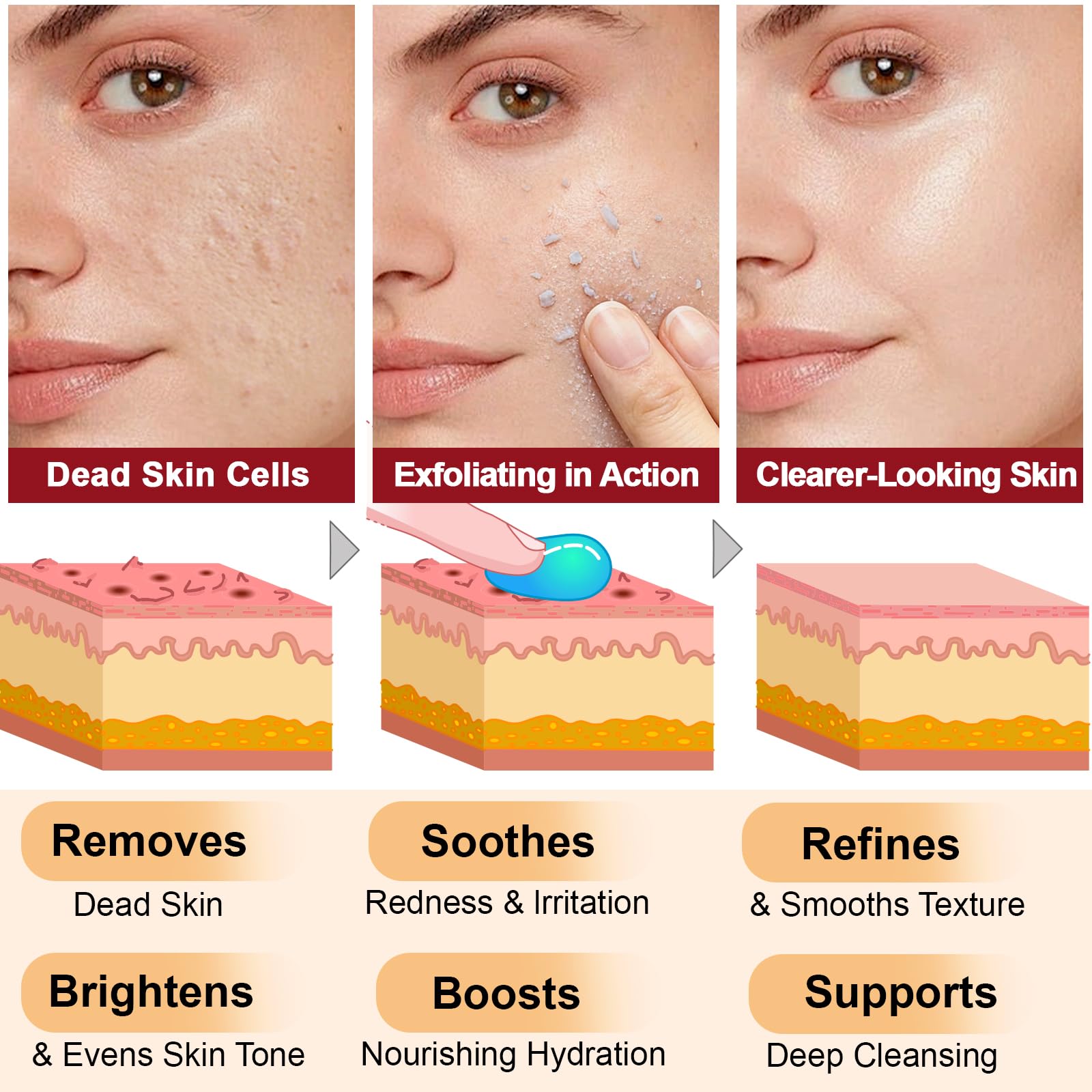 Close-up of liiutry Glow Rice Ampoule Duo showing pore refinement potential