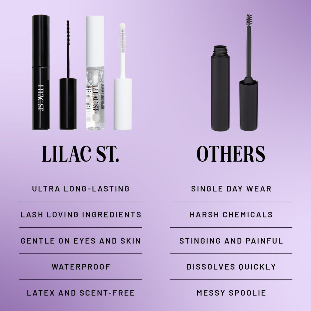 Lilac St lash wisps being applied for easy, natural-looking lash extension