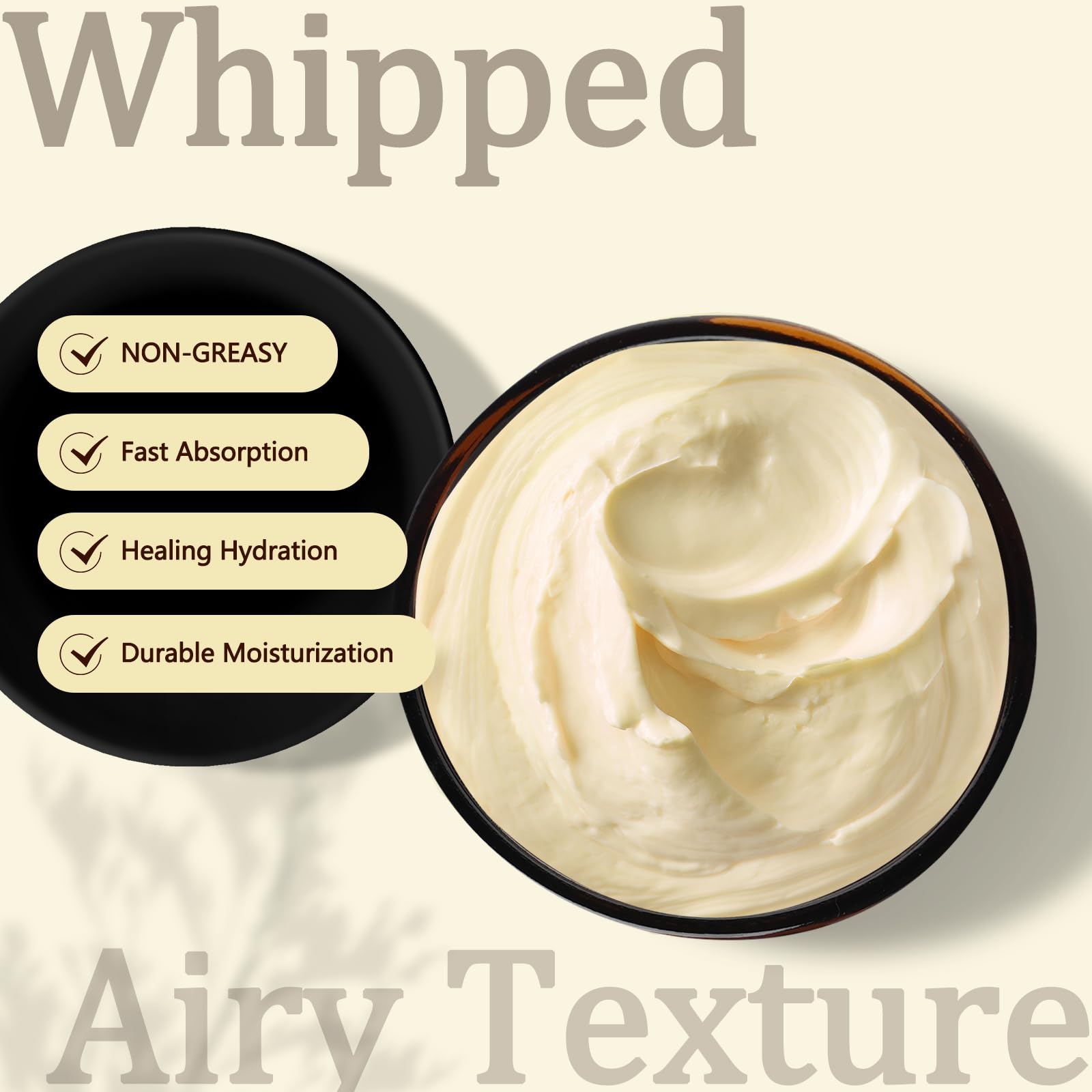 Applying Lilei Beauty beef tallow to forearm for non-greasy finish.