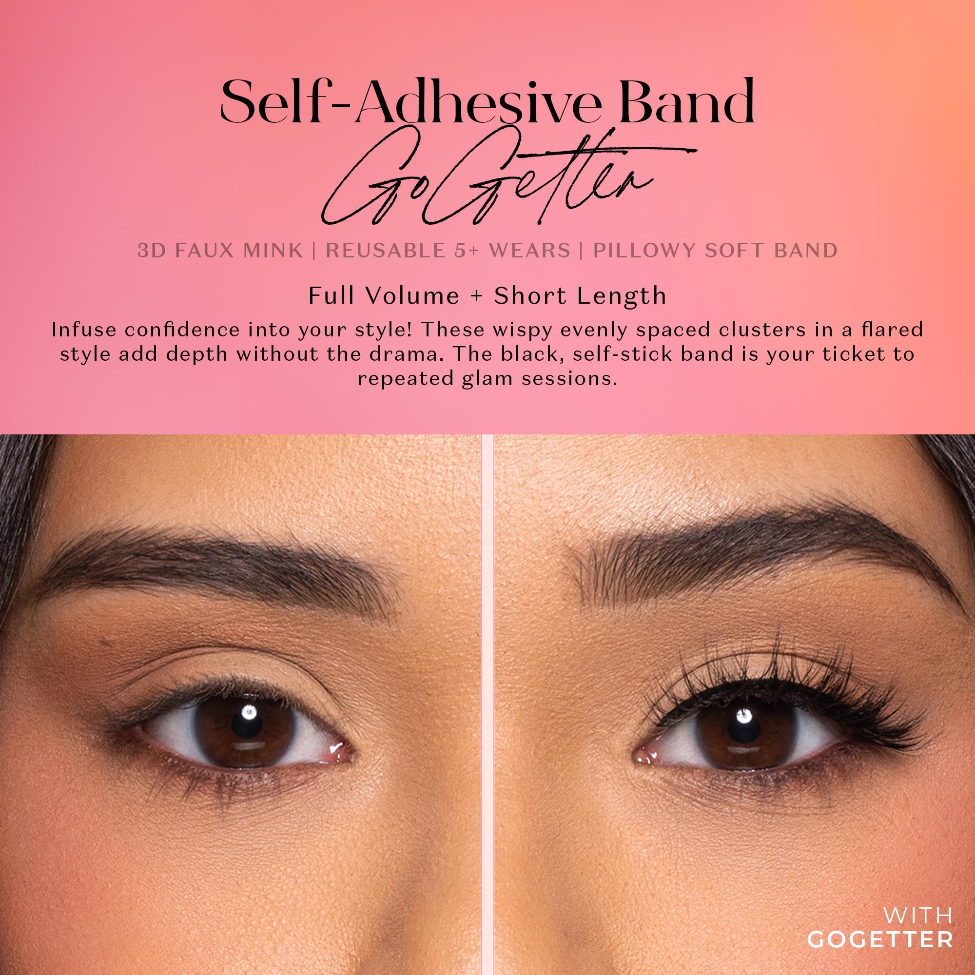 Lilly Lashes body heat activation band demonstrating easy attachment