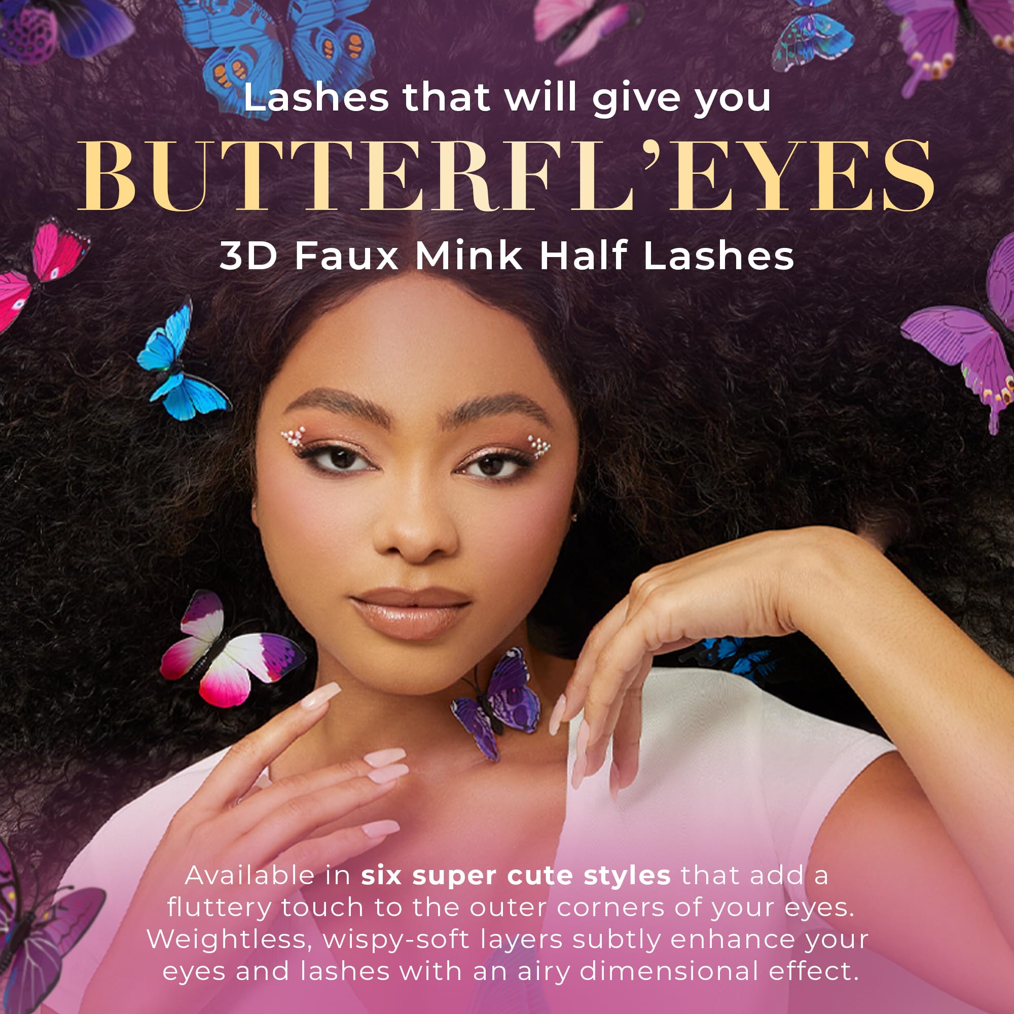 Lilly Lashes Butterfl-eyes includes no lash glue in the package