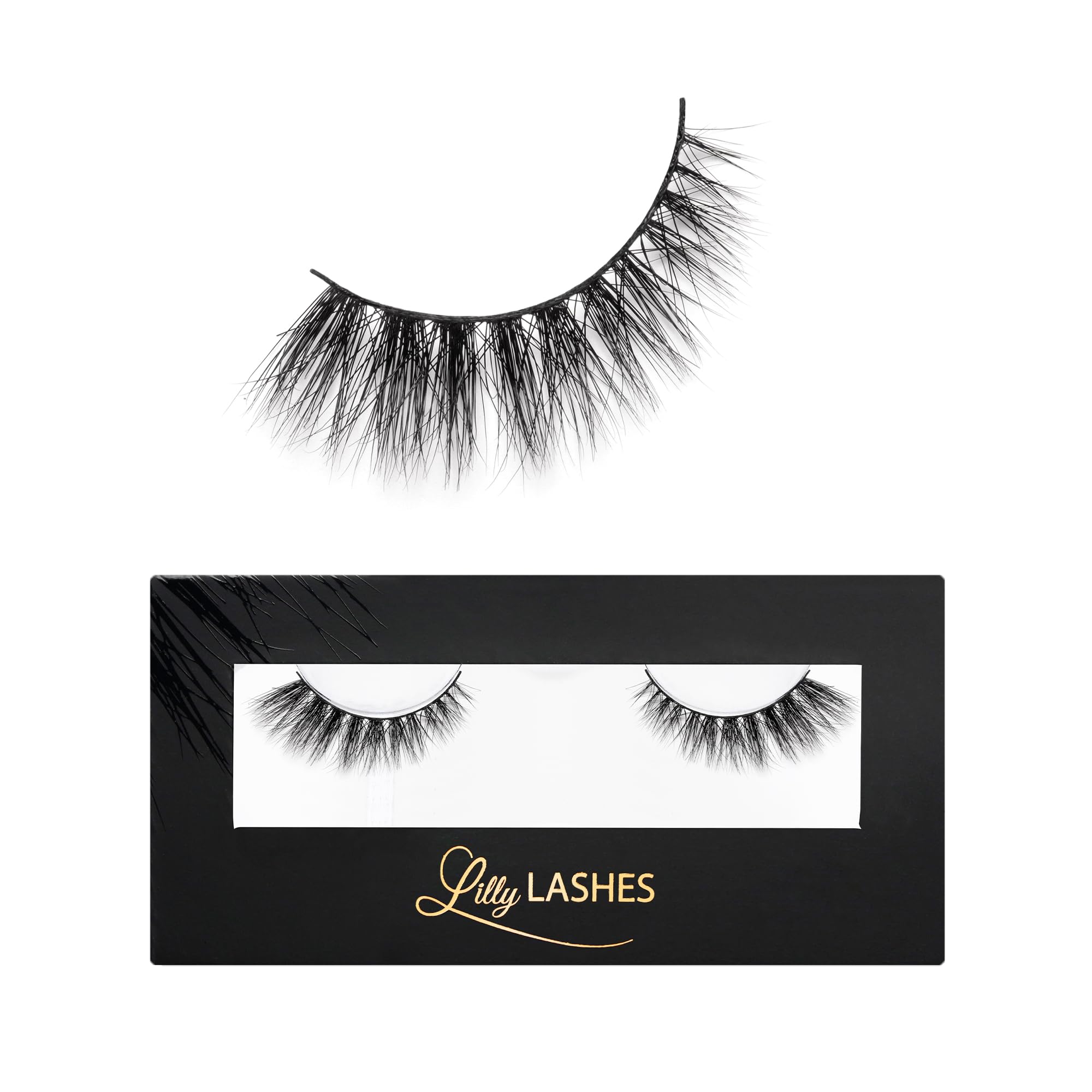 Lilly Lashes Doha 3D Mink Lashes deliver voluminous definition for glamorous evenings.