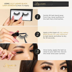 Lilly Lashes easy to apply individual lashes for quick upgrade.