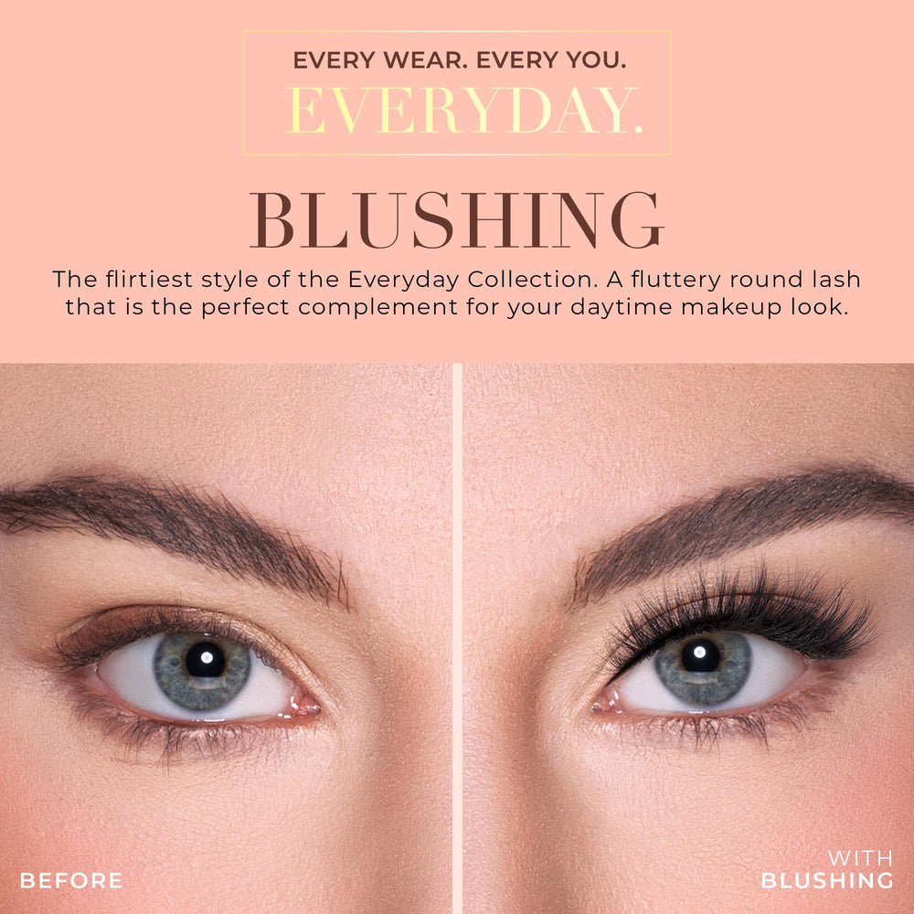 Packaging of Lilly Lashes Everyday Blushing in minimalist premium box