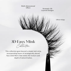 Lilly Lashes fluffy wispy look adds flutter for everyday elegance.
