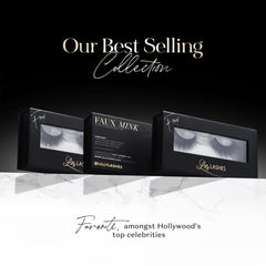 Lilly Lashes long dramatic lashes delivering striking volume for events.