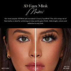 Lilly Lashes Miami fluffy wispy lashes for a soft fluttery finish.