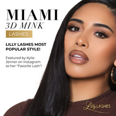 Lilly Lashes Miami 3D Mink worn on eye for natural volume