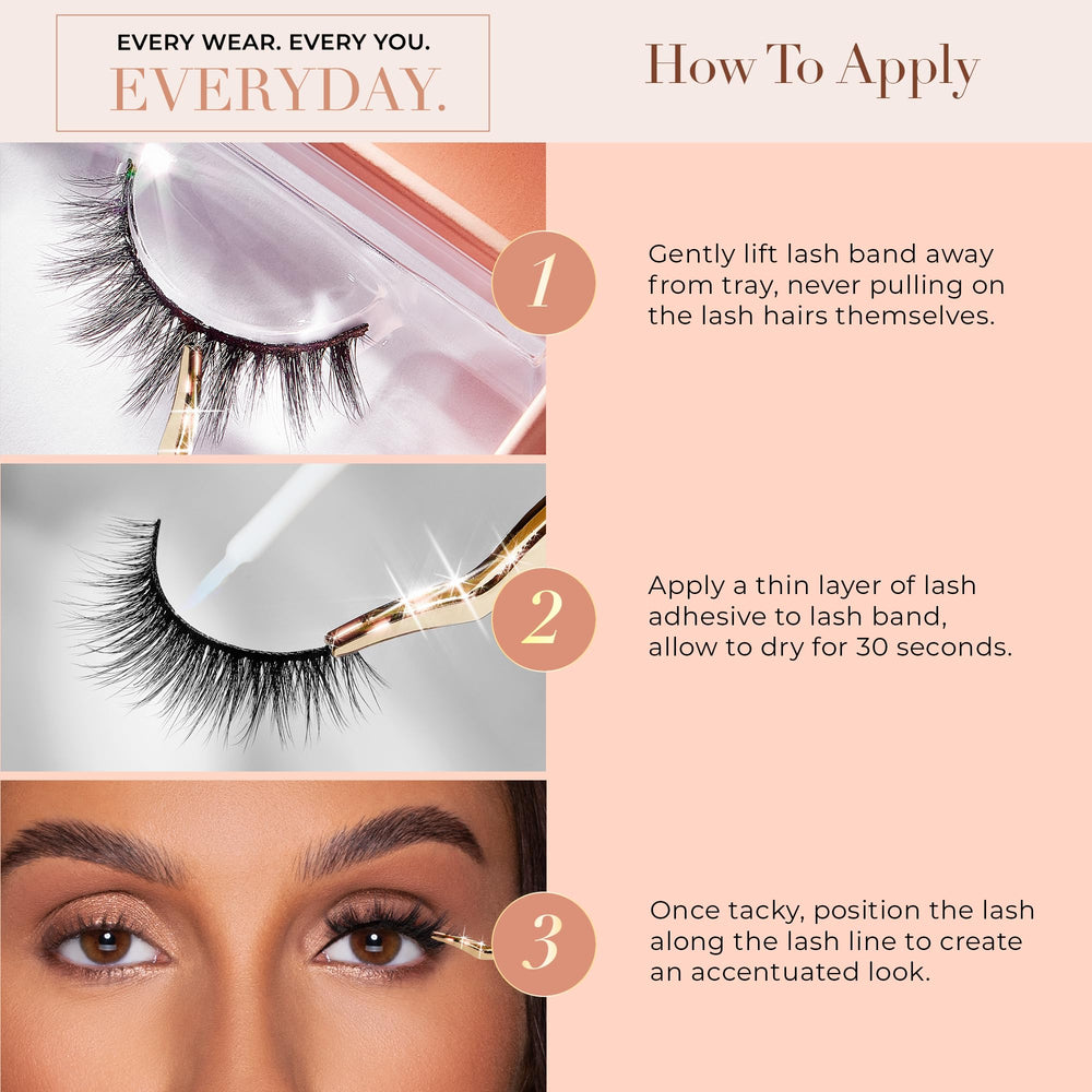 Lilly Lashes Naturale 13mm cat-eye look ideal for nights out.