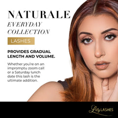 Lilly Lashes Naturale faux mink texture creates soft, voluminous look.