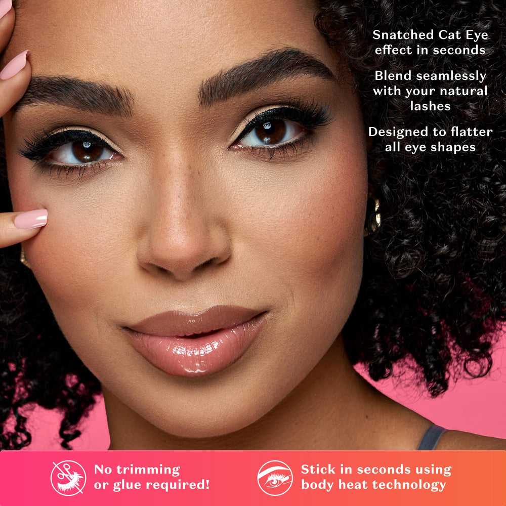 Lilly Lashes Self Adhesive Half Lashes no glue required for clean removal.